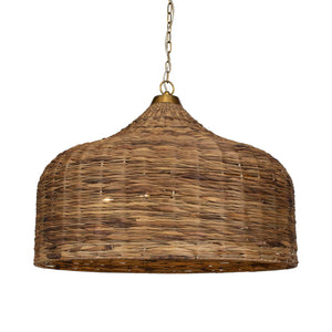 Uttermost Tauranga Seagrass 5-light Pendant - Rustic Charm With Antique Brass Accents & Adjustable Chain Brass Iron,Sea Grass 21616