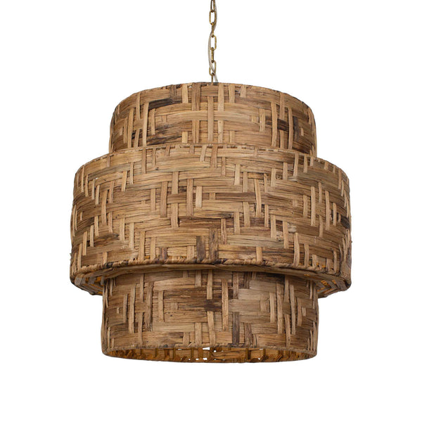 Uttermost Water Hyacinth Pendant Light - Hand Woven 4-light Design With Adjustable Installation Chain Brass Iron,Water Hyacinth 21618