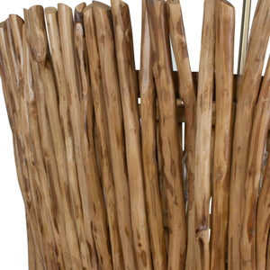 Uttermost Rhea 4-light Chandelier: Elegant Natural Wood Design With Antique Brass Accents & Adjustable Height Woodtone Iron,Wood 21395