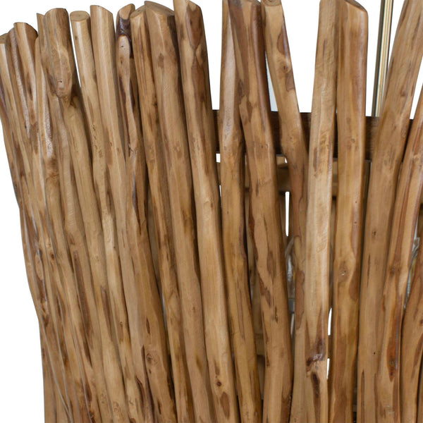 Uttermost Rhea 4-light Chandelier: Elegant Natural Wood Design With Antique Brass Accents & Adjustable Height Woodtone Iron,Wood 21395