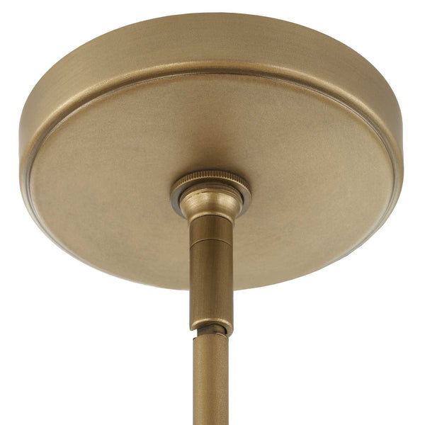 Uttermost Uttermost Pinchot Rattan Drum Pendant, 4-Light Brushed Matte Gold, Coastal-Boho Adjustable Mount 21632