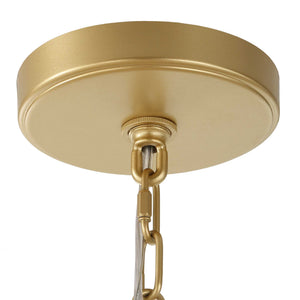 Uttermost Uttermost Hand-Knotted Macramé 4-Light Rope Pendant With Brushed Gold Frame, Adjustable Suspension 21633
