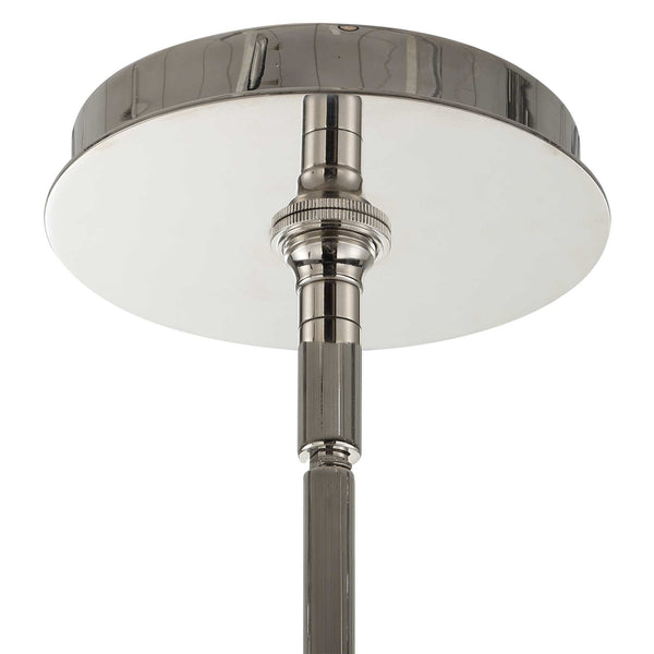 Uttermost Uttermost Polished Nickel Empire Chandelier With Natural Twisted Rope, 4-Light Adjustable Coastal Fixture 21634