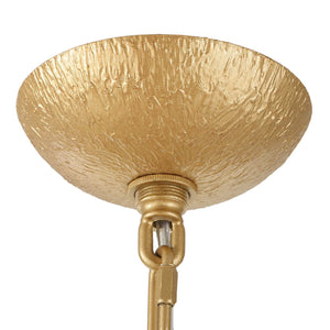 Uttermost Uttermost Seville Gold 9-Light Chandelier With White Linen Shades, Adjustable 7' Chain & 20' Wire 21399