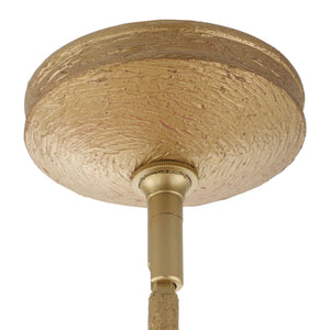 Uttermost Uttermost Algiers Drum Pendant Light, Textured Soft-Gold Frame With White Linen Shade, 8-Light Adjustable 21639