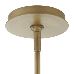 Uttermost Uttermost Valencia Elongated 6-Light Pendant With Swirled Glass Panels & Soft Gold Finish, Adjustable 21641