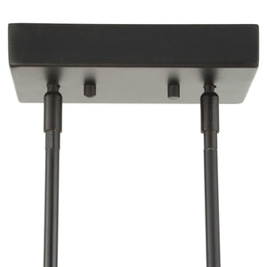 Uttermost Uttermost Matte Black Kyoto Linear Led Chandelier With Alabaster Disks, 2774 Lumens, 3000K Warm 21401