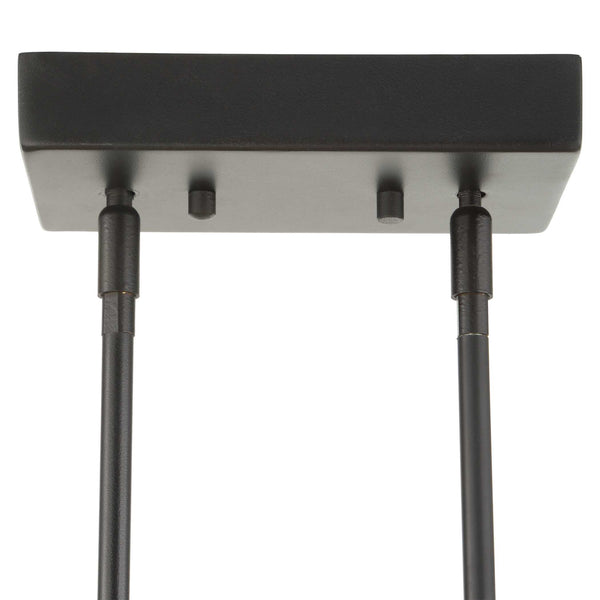 Uttermost Uttermost Matte Black Kyoto Linear Led Chandelier With Alabaster Disks, 2774 Lumens, 3000K Warm 21401
