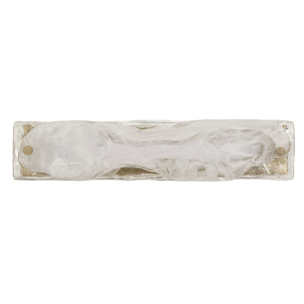 Uttermost Uttermost Taffy Antique Brass Led Swirl Glass Sconce, Handmade 3000K 1828Lm, Damp‑Rated Ada Friendly 22599