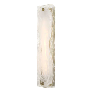 Uttermost Uttermost Taffy Antique Brass Led Swirl Glass Sconce, Handmade 3000K 1828Lm, Damp‑Rated Ada Friendly 22599