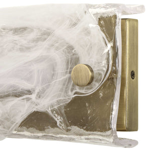 Uttermost Uttermost Taffy Antique Brass Led Swirl Glass Sconce, Handmade 3000K 1828Lm, Damp‑Rated Ada Friendly 22599