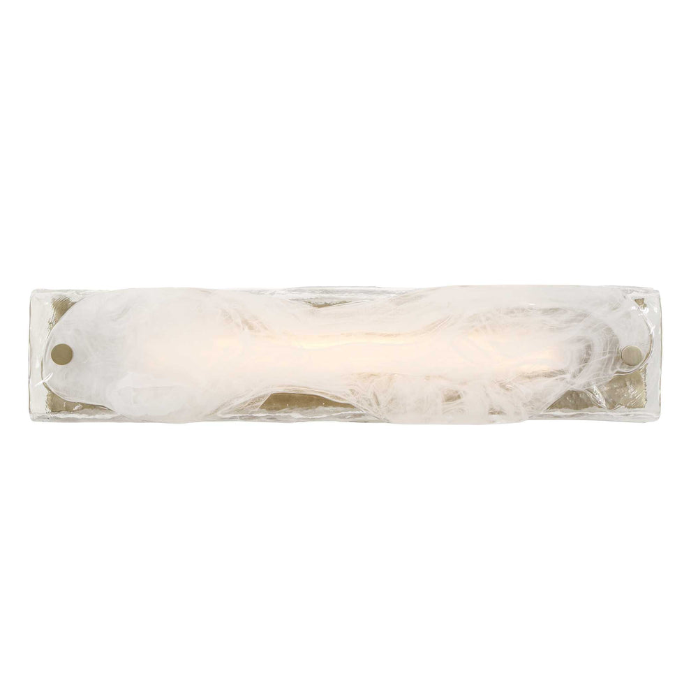 Uttermost Uttermost Taffy Antique Brass Led Swirl Glass Sconce, Handmade 3000K 1828Lm, Damp‑Rated Ada Friendly 22599