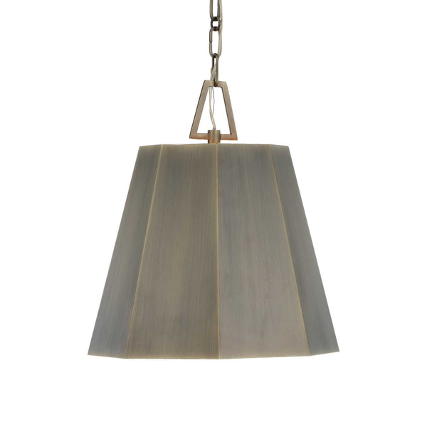 Uttermost Uttermost Weathered Brass Granada Hexagon Pendant Light, Single Edison Bulb, Adjustable Drop 93 21642