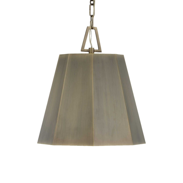 Uttermost Uttermost Weathered Brass Granada Hexagon Pendant Light, Single Edison Bulb, Adjustable Drop 93 21642