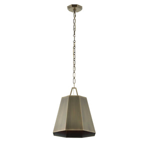 Uttermost Uttermost Weathered Brass Granada Hexagon Pendant Light, Single Edison Bulb, Adjustable Drop 93 21642
