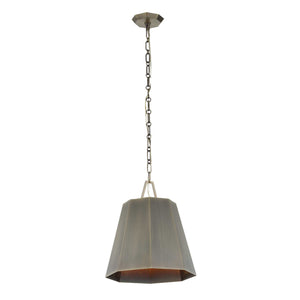 Uttermost Uttermost Weathered Brass Granada Hexagon Pendant Light, Single Edison Bulb, Adjustable Drop 93 21642