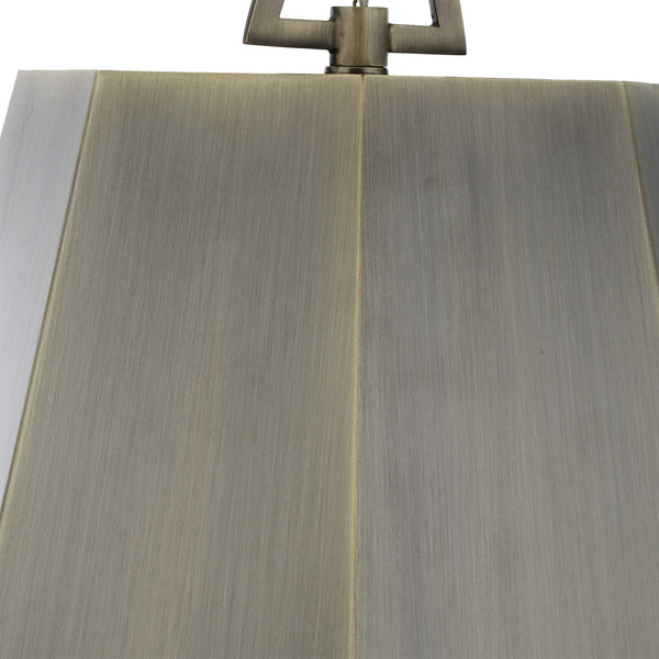 Uttermost Uttermost Weathered Brass Granada Hexagon Pendant Light, Single Edison Bulb, Adjustable Drop 93 21642