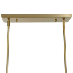 Uttermost Uttermost Arques Linear 8-Light Chandelier In Warm Natural Brass With Clear Crystal Accents & Shades 21402