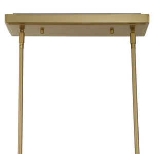 Uttermost Uttermost Cordoba Linear 8-Light Chandelier In Natural Brass — Modern Architectural Dining Or Island Light 21403