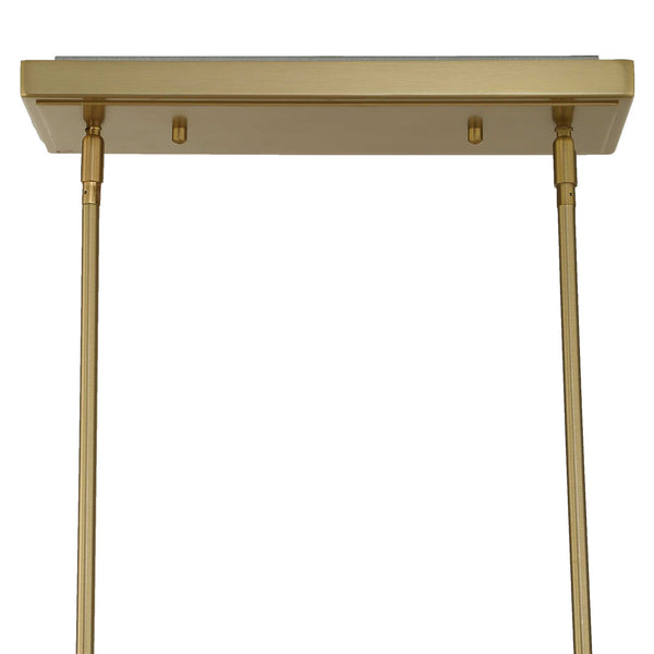 Uttermost Uttermost Cordoba Linear 8-Light Chandelier In Natural Brass — Modern Architectural Dining Or Island Light 21403
