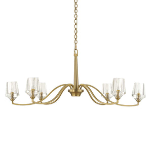 Uttermost Uttermost Barcelona 6-Light Natural Brass Chandelier With Oversized Crystal Shades, Modern Focal Piece 21404