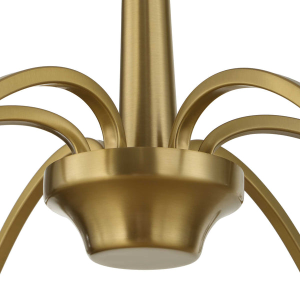Uttermost Uttermost Barcelona 6-Light Natural Brass Chandelier With Oversized Crystal Shades, Modern Focal Piece 21404