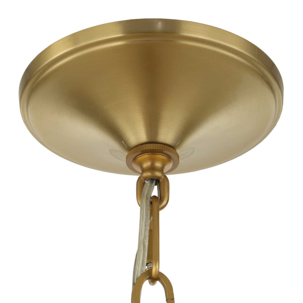 Uttermost Uttermost Barcelona 6-Light Natural Brass Chandelier With Oversized Crystal Shades, Modern Focal Piece 21404