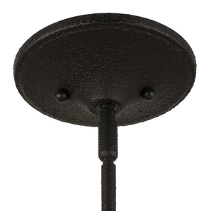 Uttermost Uttermost Warwick Oversized 6-Light Matte Black Chandelier With Matte Gold Shades, Adjustable Height 21405