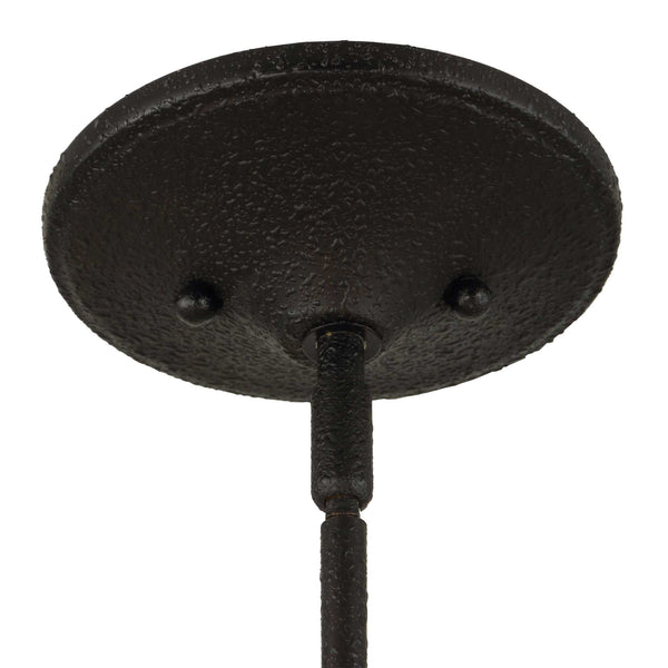 Uttermost Uttermost Warwick Oversized 6-Light Matte Black Chandelier With Matte Gold Shades, Adjustable Height 21405