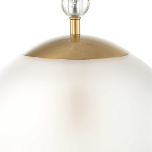 Uttermost Uttermost Ripple Frost Glass Pendant Light With Warm Brass Beads, Adjustable Hanging Length, 11" 21643