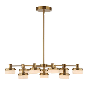 Uttermost Uttermost Warm Brass 12-Light Led Chandelier With Opal Glass Shades, Dimmable, 3055 Lumens 21408