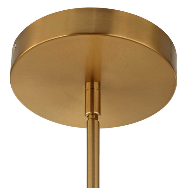 Uttermost Uttermost Warm Brass 12-Light Led Chandelier With Opal Glass Shades, Dimmable, 3055 Lumens 21408