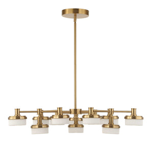 Uttermost Uttermost Warm Brass 12-Light Led Chandelier With Opal Glass Shades, Dimmable, 3055 Lumens 21408