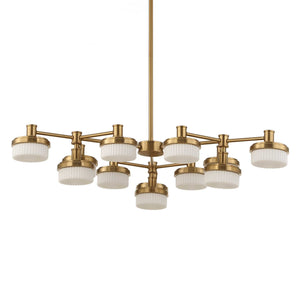 Uttermost Uttermost Warm Brass 12-Light Led Chandelier With Opal Glass Shades, Dimmable, 3055 Lumens 21408