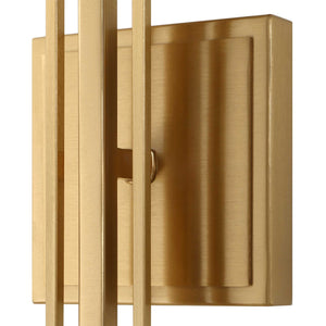 Uttermost Uttermost Trenton Warm Brass 2-Light Wall Sconce With Square White Shade — Architectural Ambient Light 22601