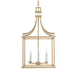 Uttermost Uttermost Montreal Lantern Pendant Light 4-Light Brass With Crystal Candle Sleeves, Adjustable Chain 21644