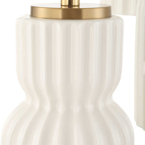 Uttermost Uttermost Vanier Sculptural 5-Light Cluster Pendant With Textured White Ceramic & Warm Brass Accents 21645