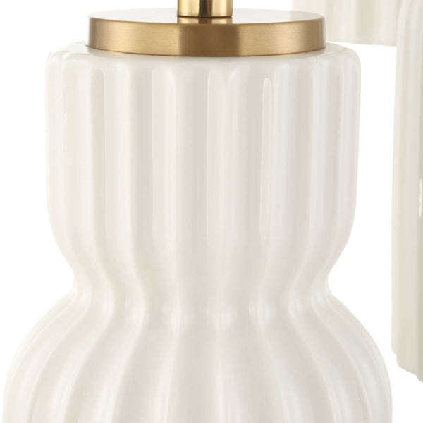 Uttermost Uttermost Vanier Sculptural 5-Light Cluster Pendant With Textured White Ceramic & Warm Brass Accents 21645