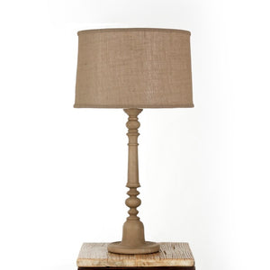Zentique Sutherland Birch Bedside Lamp with Shade — Compact 23.5" Accent Lamp for Reading, Desk & Ambient Light LI-05-08S