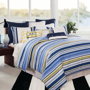Hiend Accents Beaufort Bedding Set - Stylish 4-piece Ensemble With Striped Design For A Chic Bedroom Retreat Multi Color Comforter ,Face, 100% Cotton,Back, 100% Polyester. Bed Skirt ,Skirt, 100% Cotton,Decking, 100% Polyester. Pillow Sham ,95% Cotton,5% Polyester. Lk1681-sq-oc