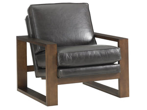 Lexington Axis Handcrafted Leather Accent Chair with Nailhead Trim for Elegant Living Rooms LL1516-11-40