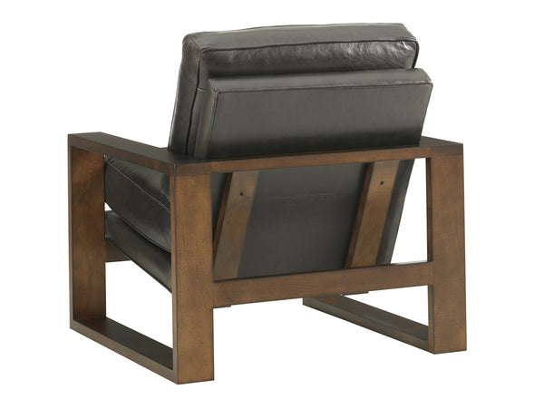 Lexington Axis Handcrafted Leather Accent Chair with Nailhead Trim for Elegant Living Rooms LL1516-11-40