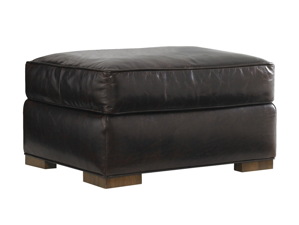 Lexington Edgemere Leather Ottoman - Luxurious Upholstered Seating With Ultra Down Cushion For Stylish Comfort   Ll1593-44-40