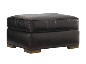 Lexington Edgemere Leather Ottoman - Luxurious Upholstered Seating With Ultra Down Cushion For Stylish Comfort   Ll1593-44-40