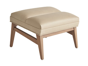Lexington Tommy Bahama Home Hayley Leather Ottoman – Modern Design With Clean Lines, White Oak Finish, And Elegant Accent Materials   Ll1626-44-40