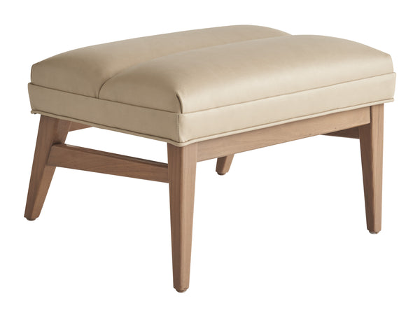 Lexington Tommy Bahama Home Hayley Leather Ottoman – Modern Design With Clean Lines, White Oak Finish, And Elegant Accent Materials   Ll1626-44-40