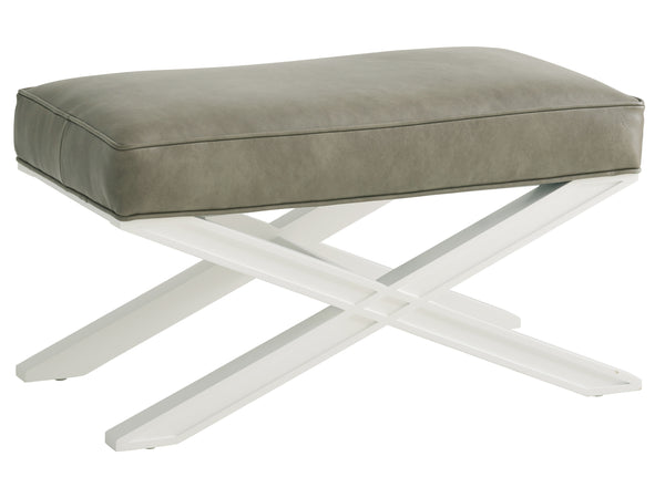 Lexington Vaughan Leather Ottoman - Modern Traditional Design With Bold Colors For Luxurious Comfort In Your Space   Ll1872-44-40