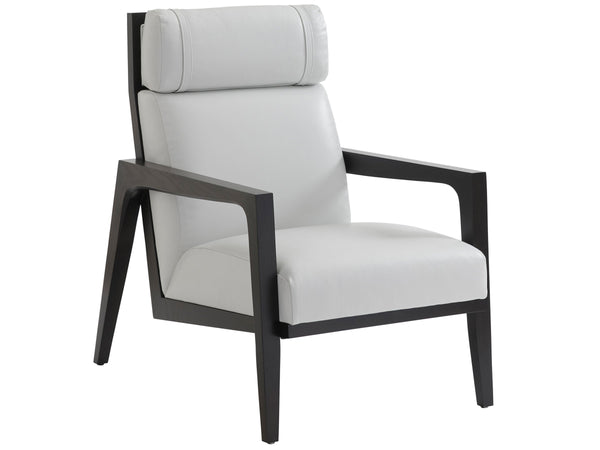 Lexington Covina Premium Leather Accent Chair Mid-century Modern Style for Living Room or Den LL1896-11-60