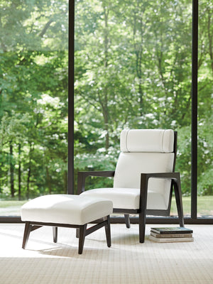Lexington Covina Leather Ottoman Mid-century Modern Accent for Living Room or Bedroom LL1896-44-60