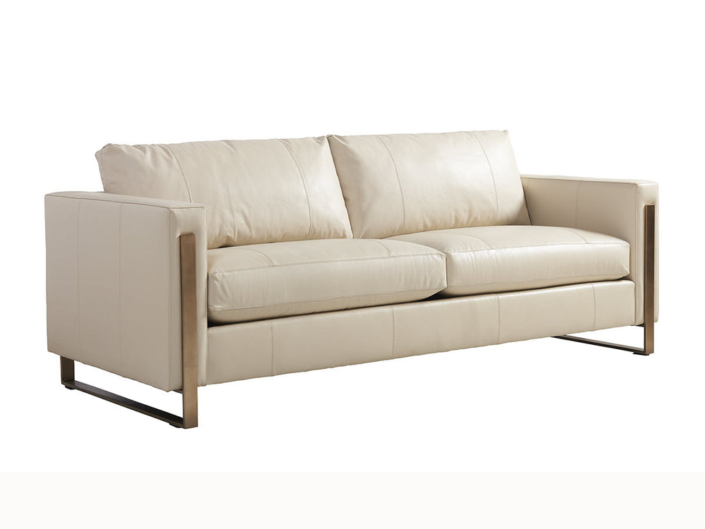 Lexington Nob Hill Leather Sofa - Contemporary Casual Elegance With Urban Edge And Relaxed Upholstered Comfort   Ll1931-33-40
